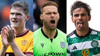 Blair Spittal, Trevor Carson and Matt O'Riley feature in the Scottish Premiership Team of the Week