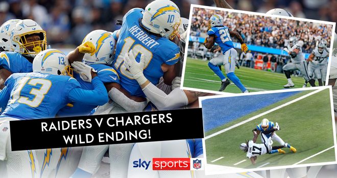 Chargers hold on to beat Raiders 24-17 after late O'Connell