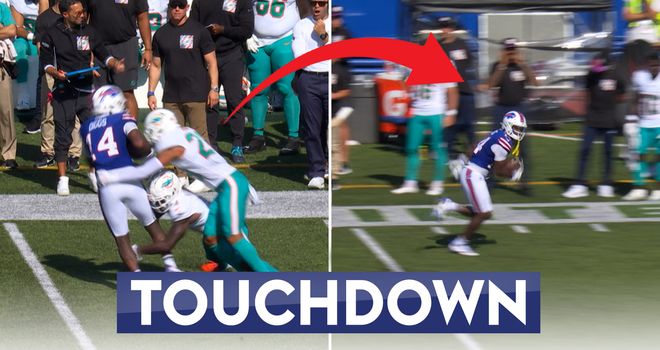 Miami Dolphins 31-34 Buffalo Bills: Josh Allen throws three