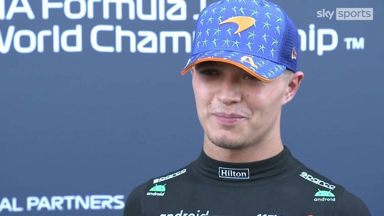Lando Norris says he was pleasantly surprised with his pace in qualifying as the McLaren driver earned a place on the front row for the United States Grand Prix.