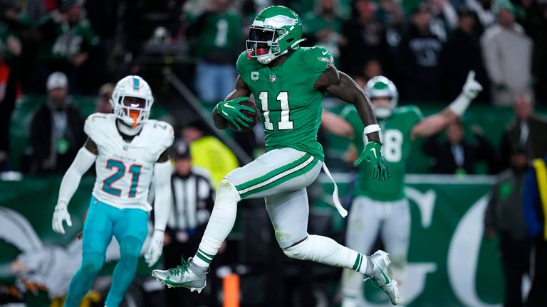 Philadelphia Eagles wide receiver AJ Brown grabbed a touchdown in the second half to set his side on course for victory