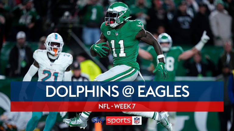 Highlights of the Miami Dolphins up against Philadelphia Eagles in Week 7 of the NFL