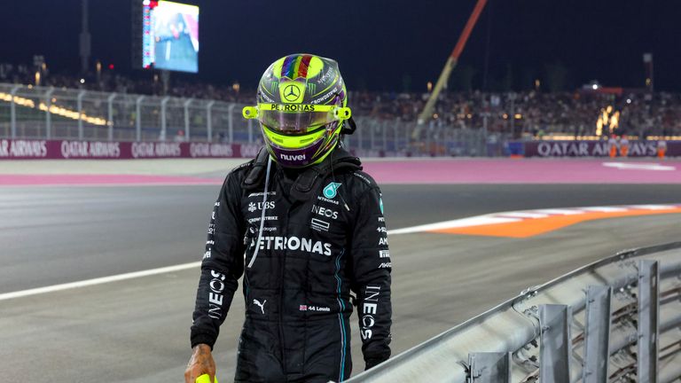 The FIA are 'revisiting' this incident where Lewis Hamilton crossed the live track at the Qatar Grand Prix following his crash with George Russell