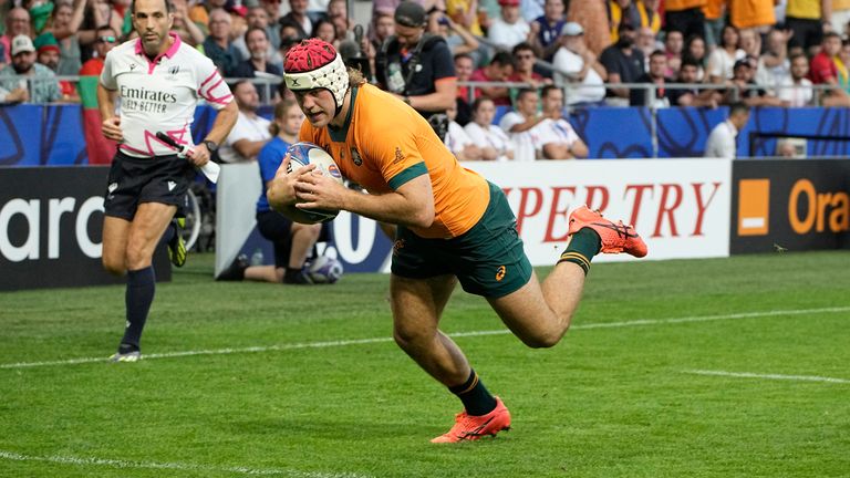Fraser McReight secured the bonus point for the Wallabies