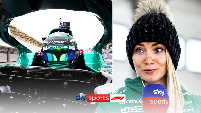 Hawkins compares an Formula 1 car to a 'spaceship' after becoming the first woman in five years to test an F1 car
