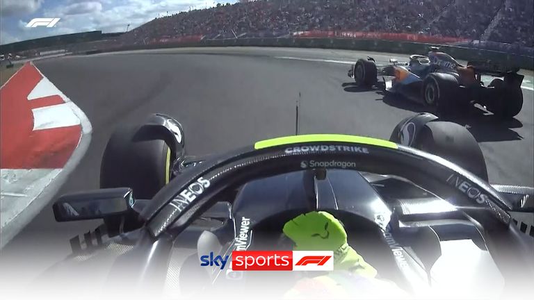 Ride onboard as Lewis Hamilton eventually gets past Lando Norris after a brilliant tussle for second at the Circuit of the Americas