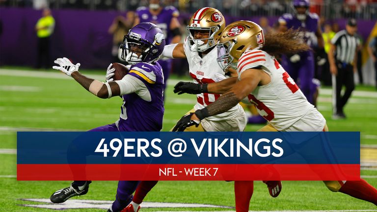 Highlights of the San Francisco 49ers against the Minnesota Vikings from Week 7 of the NFL