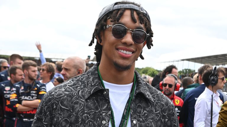 Alexander-Arnold pictured attending the 2022 British GP