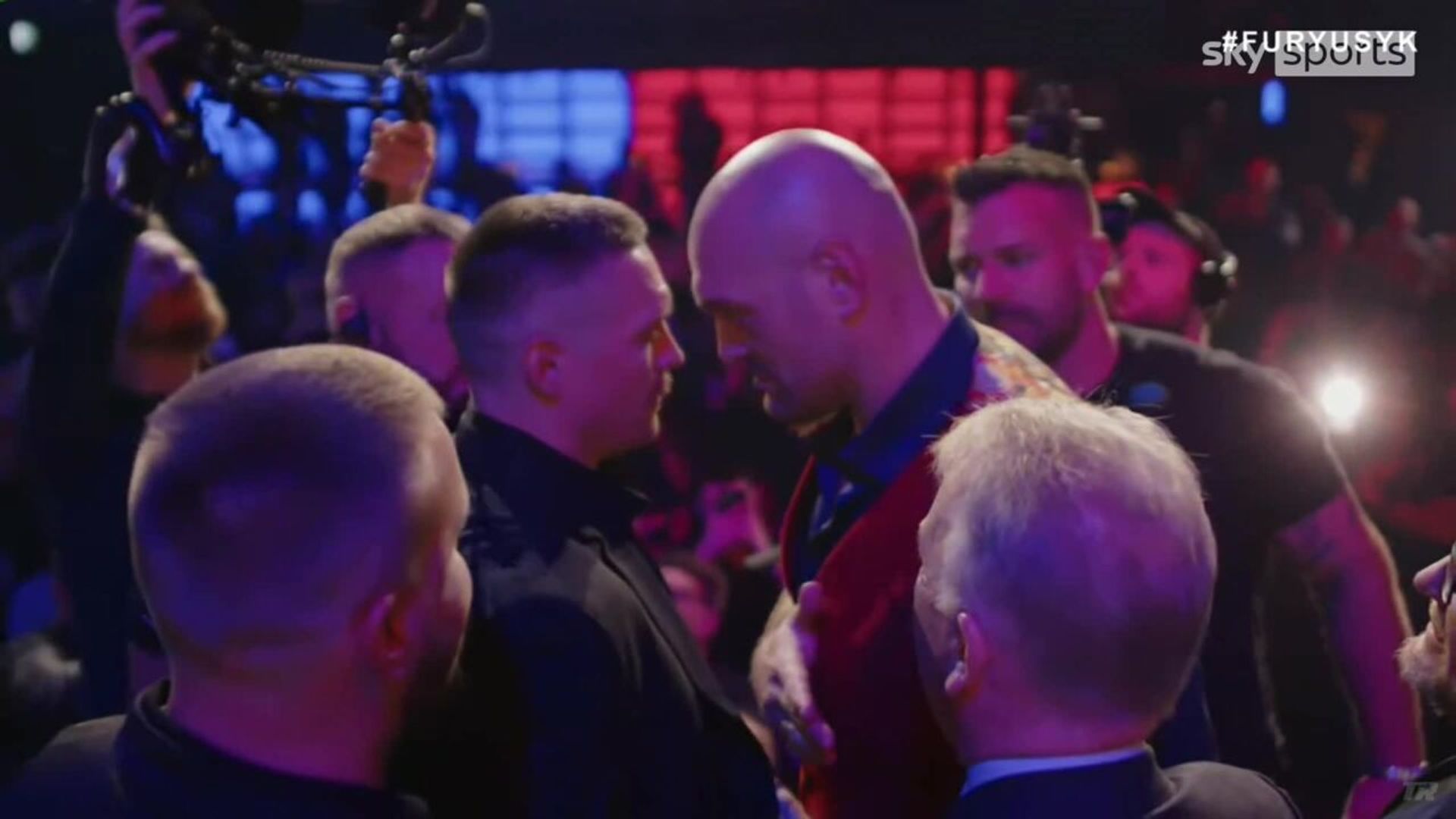 'I'm knocking you out!' Fury and Usyk clash heads at heated face-off!