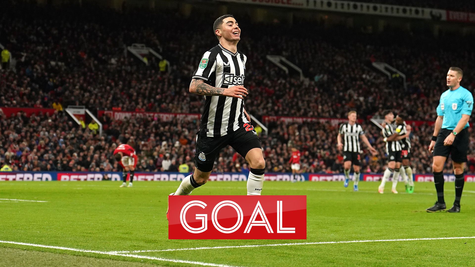 Almiron stuns Old Trafford into silence to give Newcastle lead