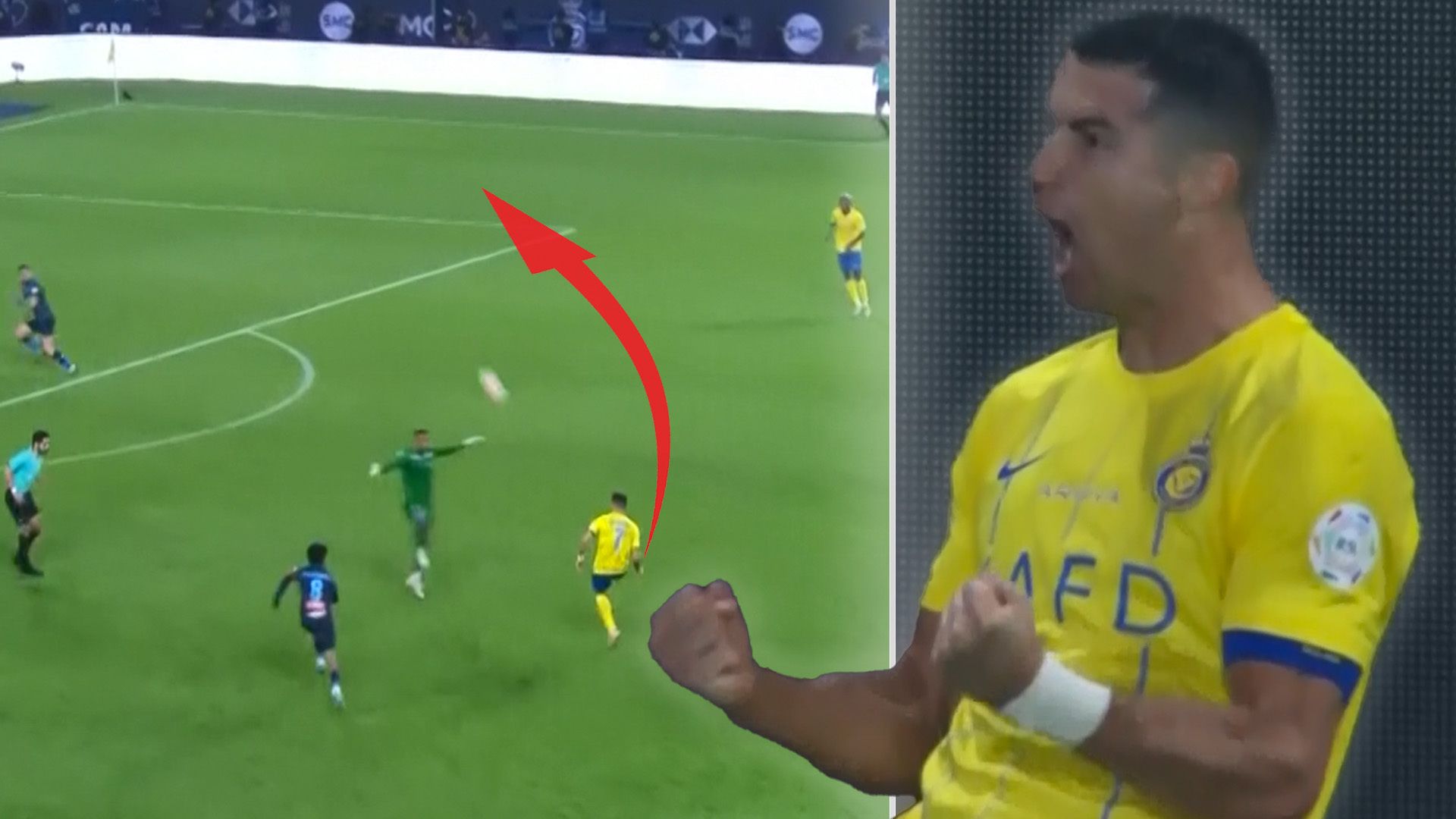 Ronaldo scores 40-yard lob in spectacular double!