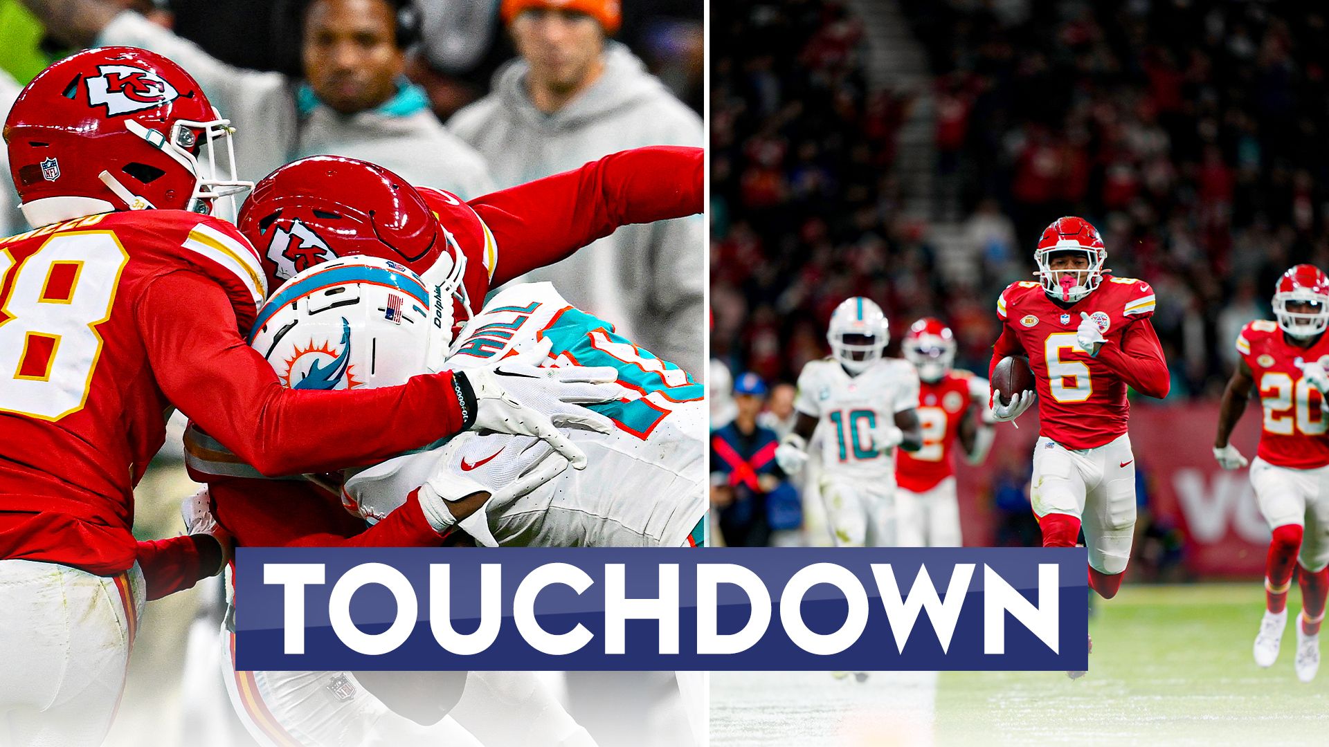 'What a turn of events!' | Hill is stripped en route to incredible Chiefs TD!