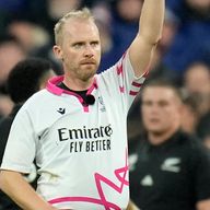 Referee Wayne Barnes red-carded New Zealand captain Sam Cane in the Rugby World Cup final against South Africa