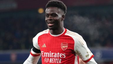 Bukayo Saka was on the scoresheet as Arsenal crushed Lens