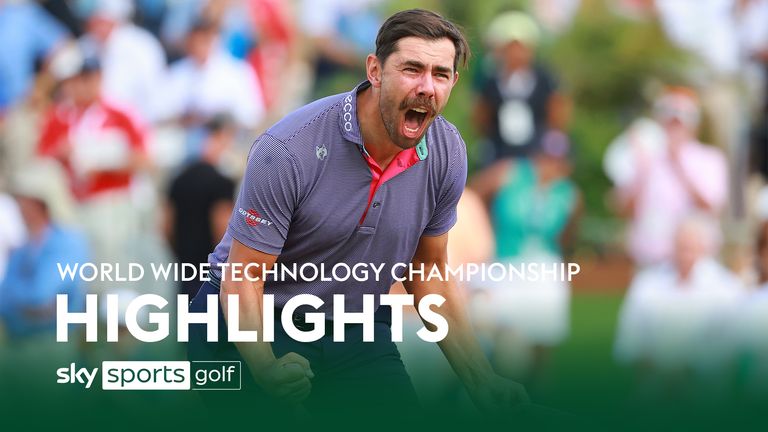 Highlights from the World Wide Technology Championship in Mexico, where South Africa's Erik van Rooyen won the tournament with an eagle on the last hole that sparked emotional celebrations