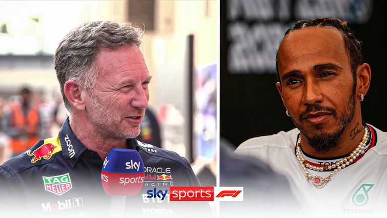 Red Bull chief Christian Horner is questioned about rumours surrounding his team approaching Mercedes driver Lewis Hamilton