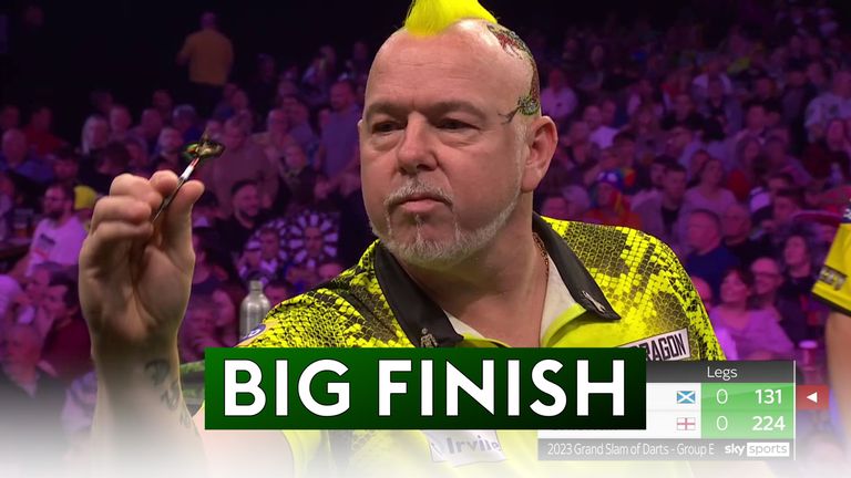 Peter Wright was off to a flying start against Dave Chisnall as he cleaned up 131. 