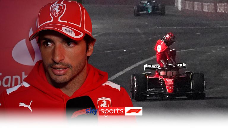 Carlos Sainz : le pilote Ferrari « incrédule » suite à une pénalité de 10 places sur la grille pour dommages causés par la plaque d’égout du GP de Las Vegas