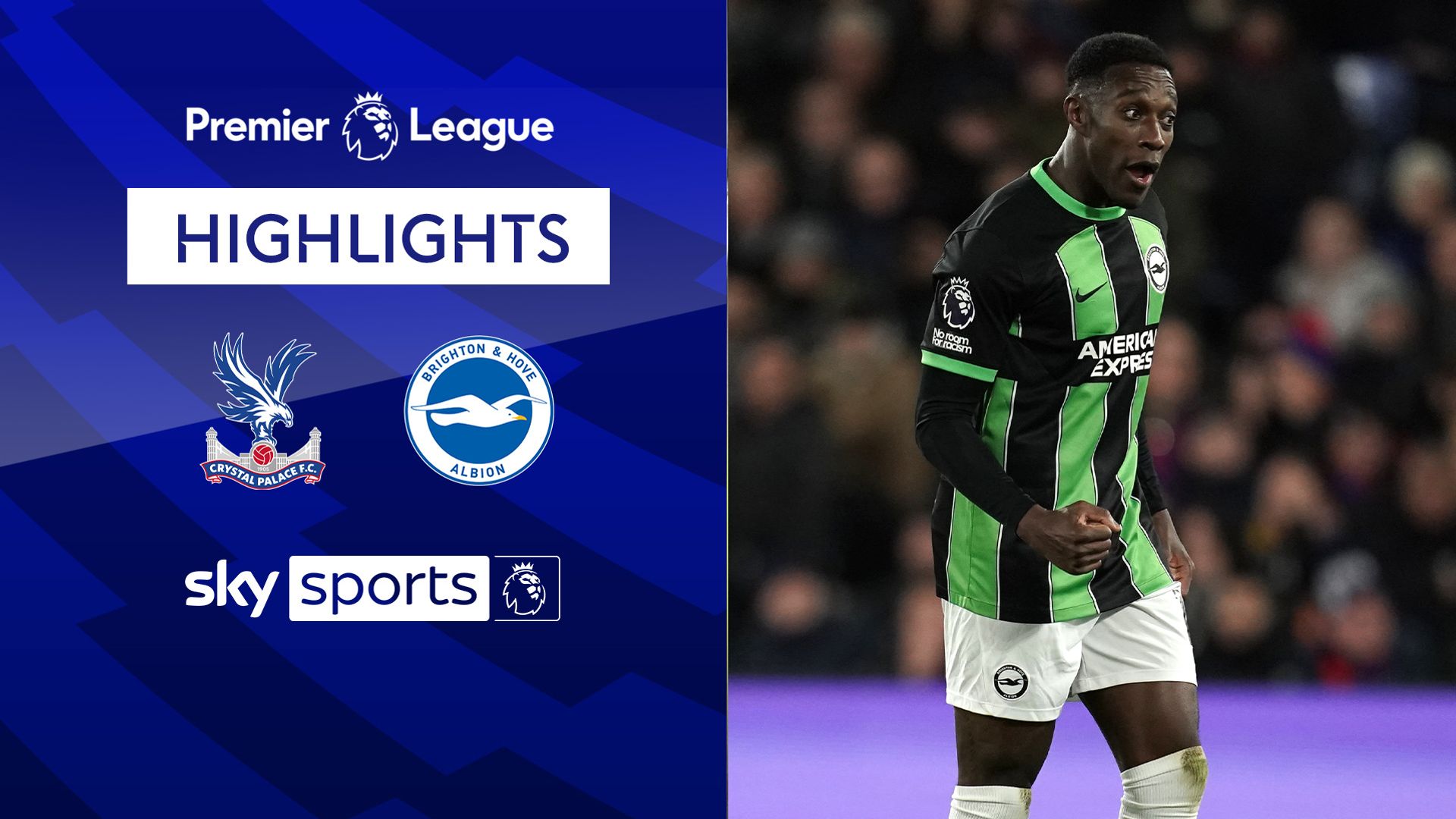 Welbeck grabs late point for Brighton at Palace