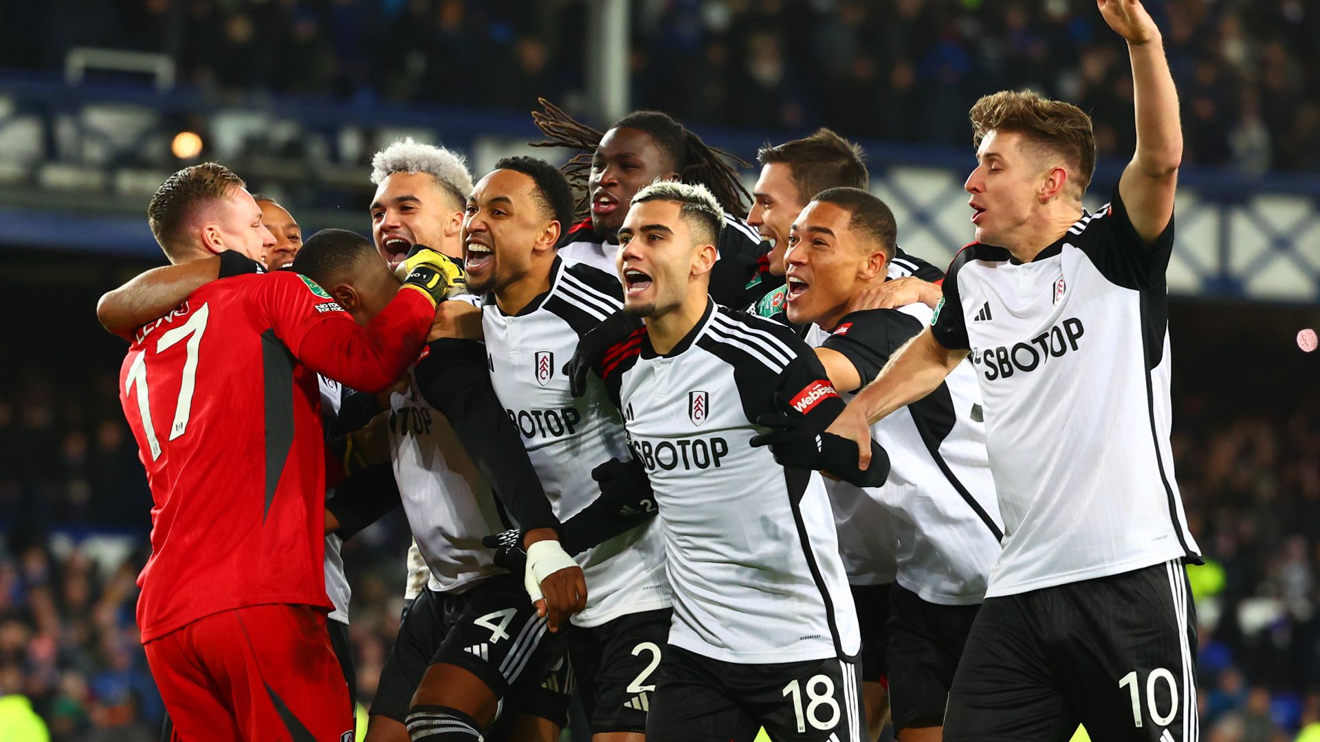 Fulham reach first Carabao Cup semi-final with Everton shootout win
