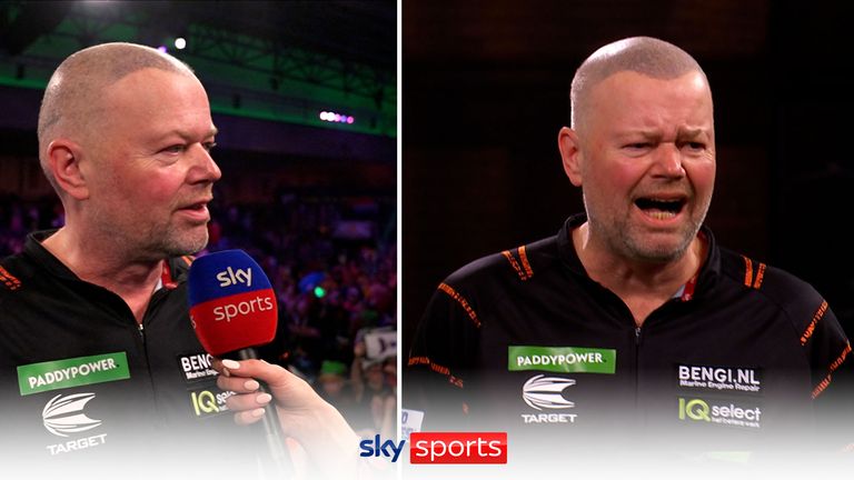 Raymond van Barneveld beat Jim Williams 4-1 and says he's delighted to face the 'amazing' Luke Littler next