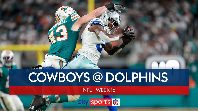Highlights of the Dallas Cowboys against the  Miami Dolphins in Week 16 of the NFL season.