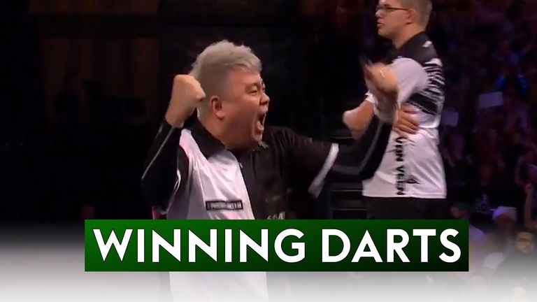 Man Lok Leung claims the victory over Gian Van Veen in a closely thought battle between the pair in the first round of the World Darts Championship.