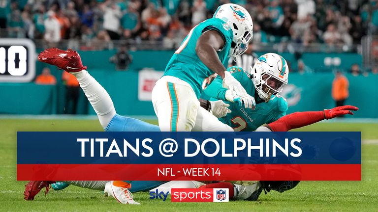 Highlights of the Tennessee Titans' clash with the Miami Dolphins in Week 14 of the NFL