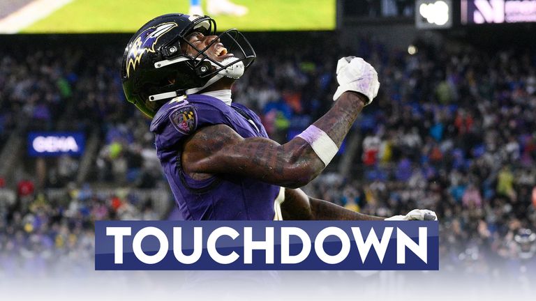 Lamar Jackson finds Zay Flowers for a late touchdown, then they find each other again for a two-point conversion against the LA Rams