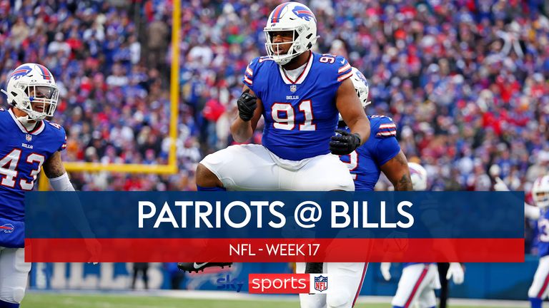 Highlights of the clash between the New England Patriots and the Buffalo Bills in Week 17 of the NFL season. 