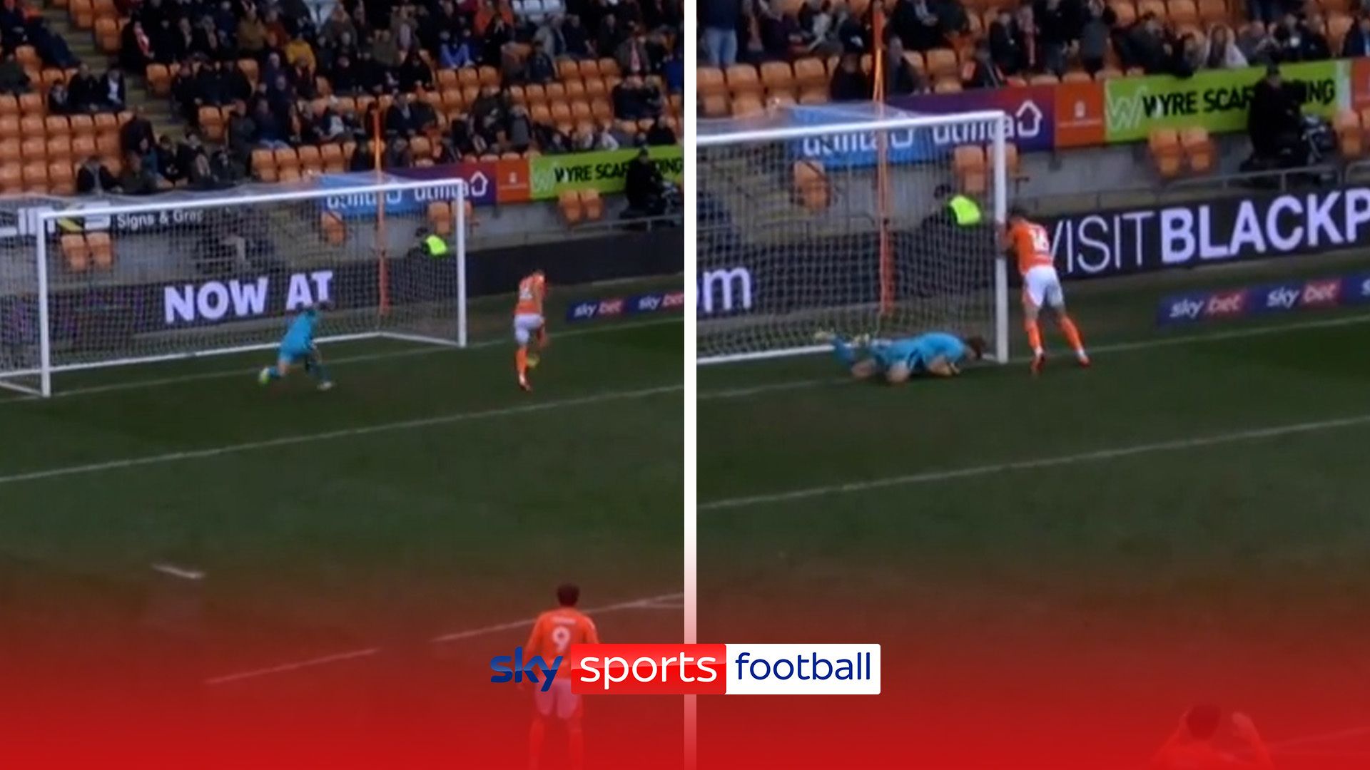 Miss of the season contender? | Blackpool's Rhodes' horror moment