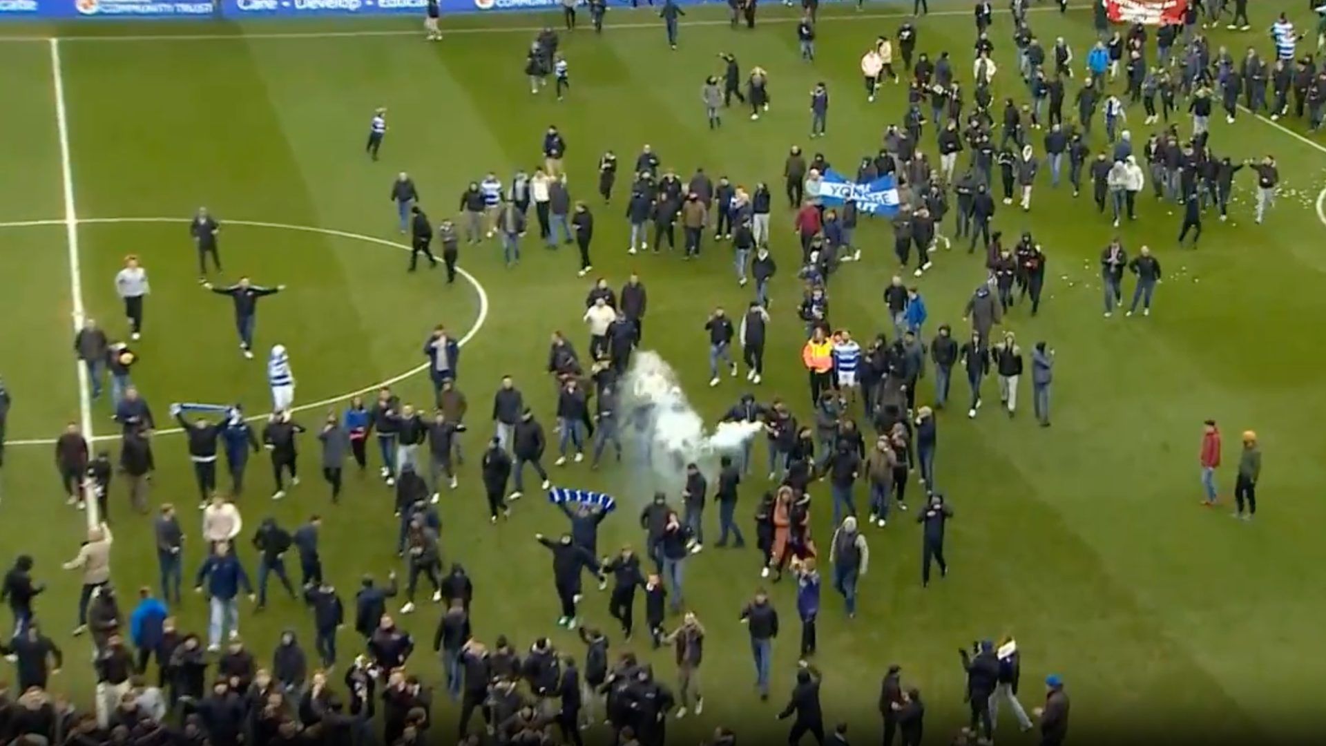 Reading match abandoned after pitch invasion protest against owner