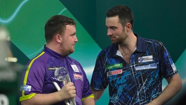 Luke Littler (left) and Luke Humphries (right) will renew their rivalry in the second round of the European Darts Grand Prix in Germany
