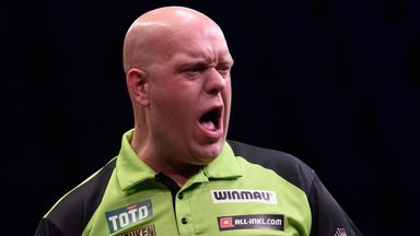 Image from Premier League Darts: Luke Littler, Michael van Gerwen, Michael Smith and Luke Humphries in action