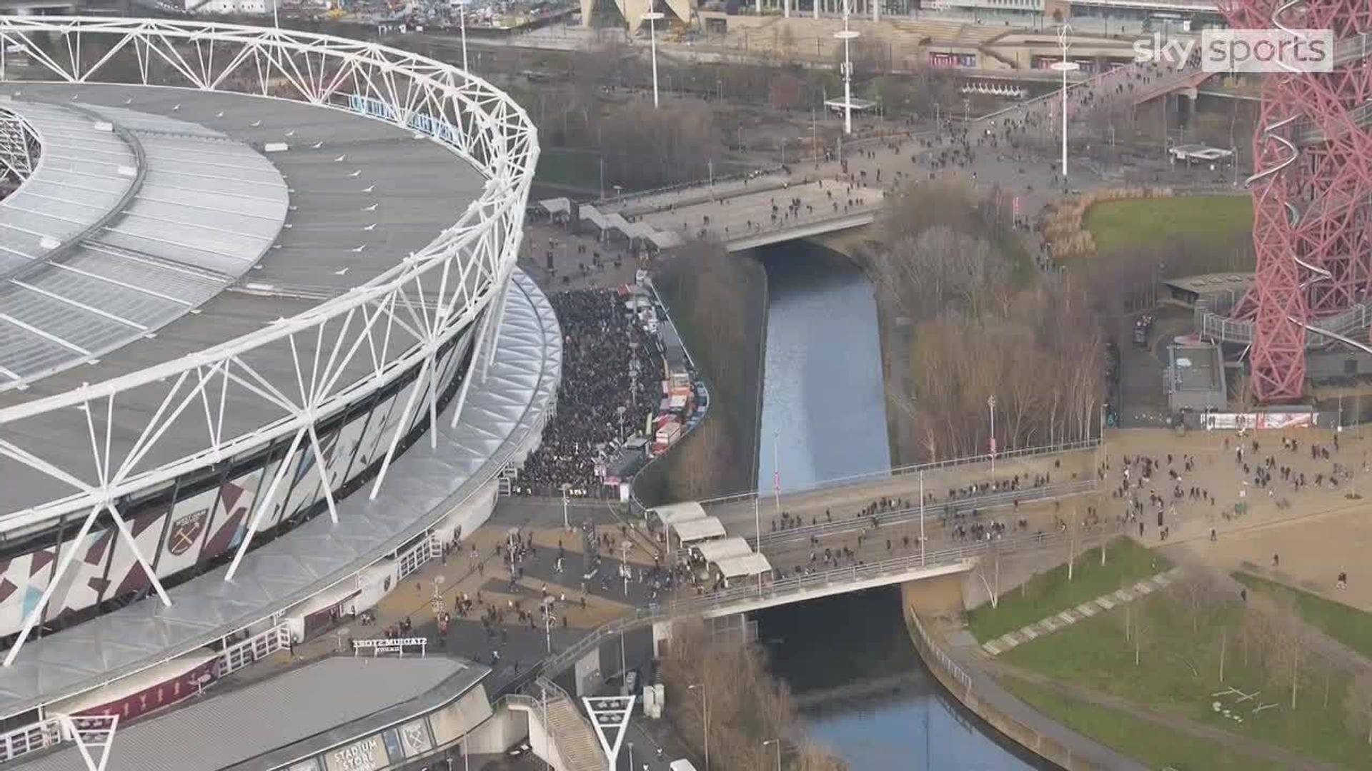Remarkable scenes as 'thousands' of West Ham fans leave before half-time