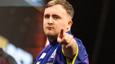 Luke Littler went out to eventual winner Michael van Gerwen in Thursday night's Premier League Darts in Newcastle