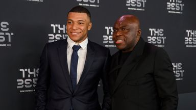 Mbappe with his father Wilfried Mbappe