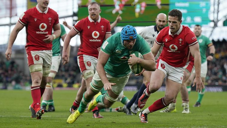 Beirne wrapped up Ireland's bonus-point with a try in the very final play, past the 80th minute 