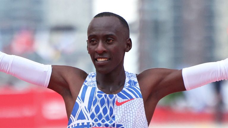 Kelvin Kiptum won the Chicago Marathon in October 