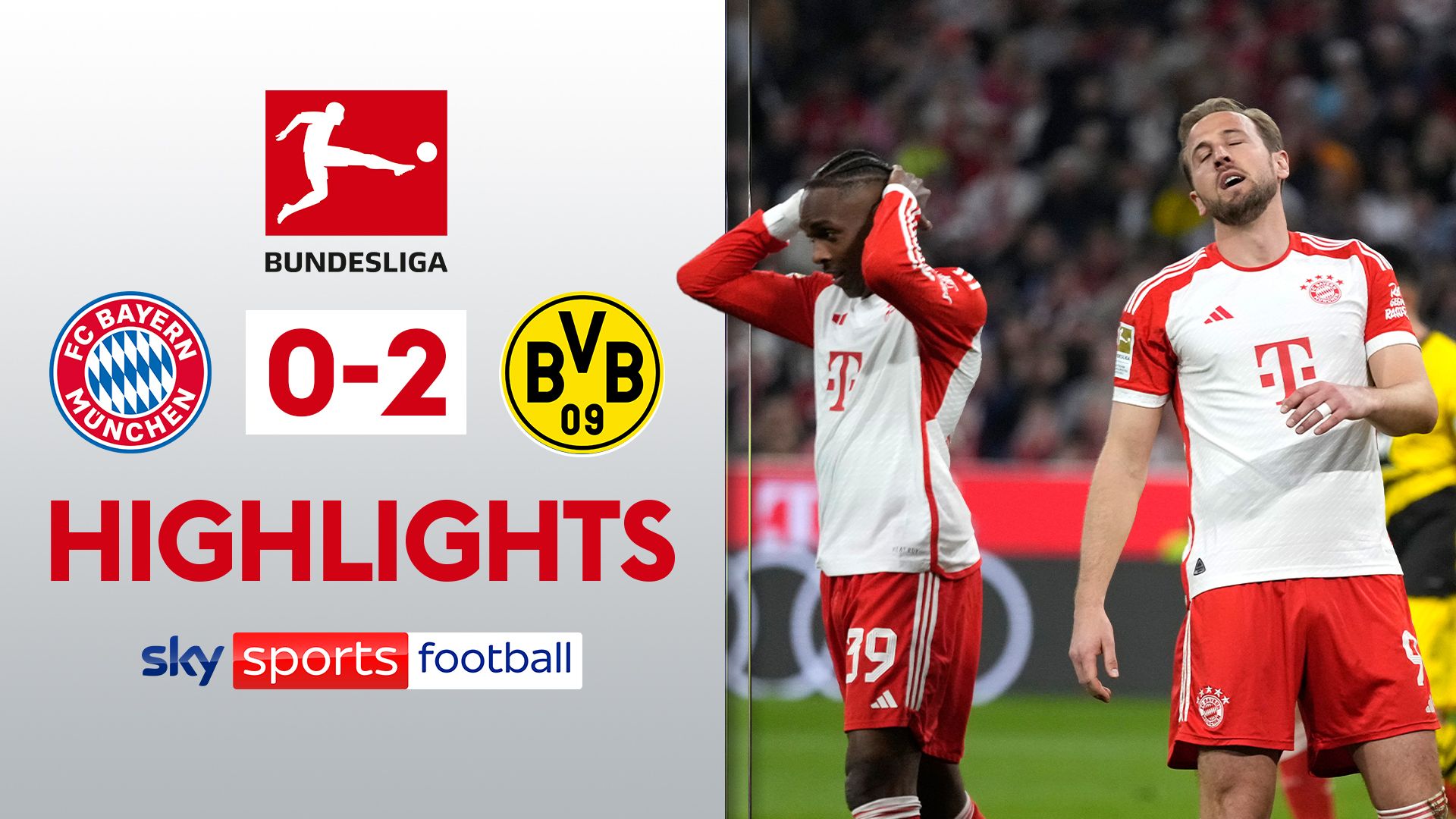 Kane misses big chances as Bayern lose Der Klassiker