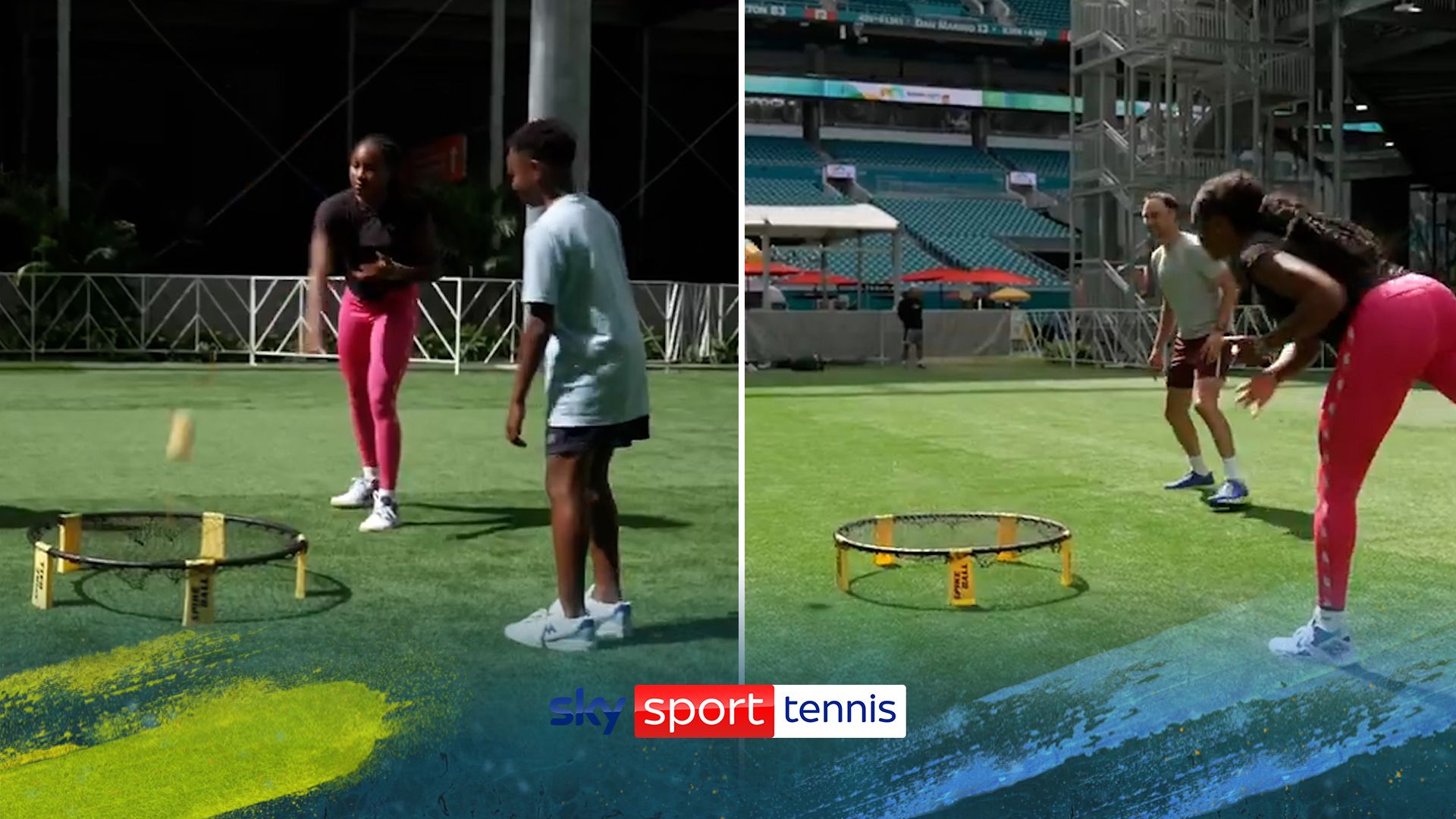 Coco and Team Gauff enjoy game of Spikeball