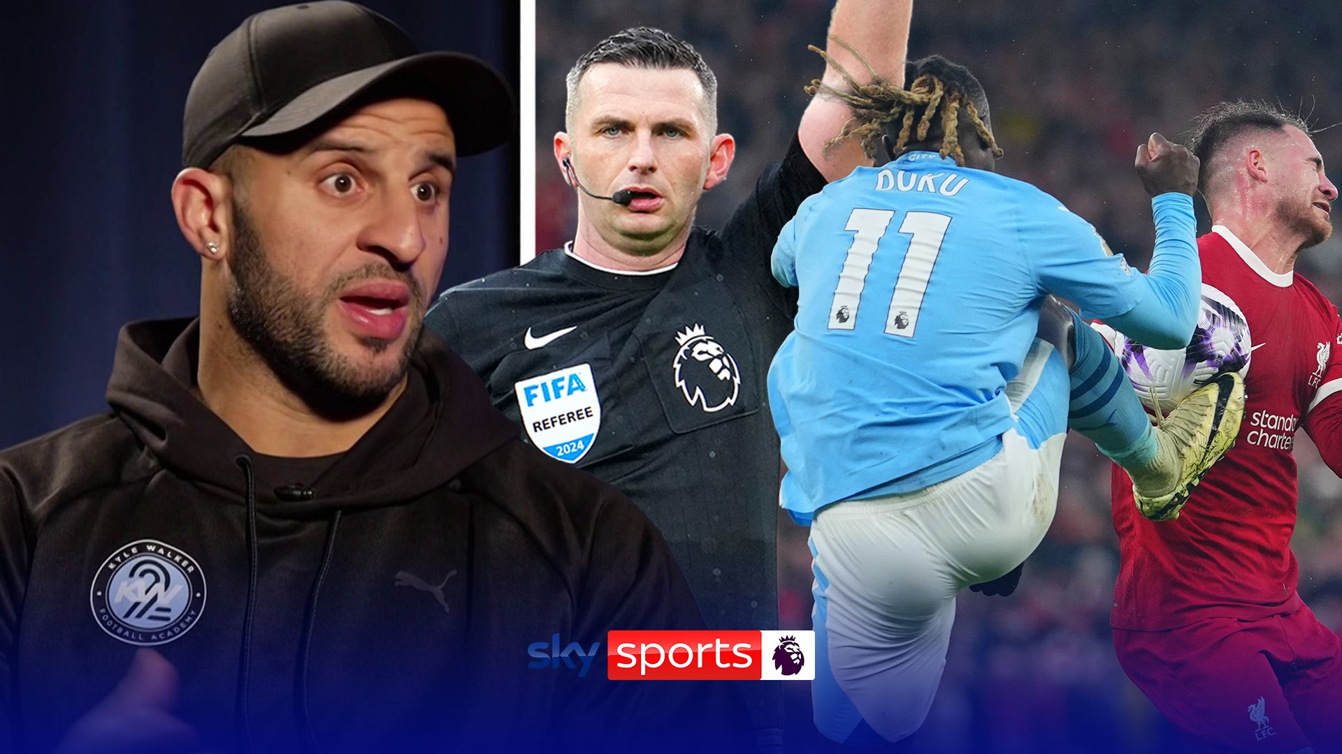 Walker backs referee over Doku penalty call