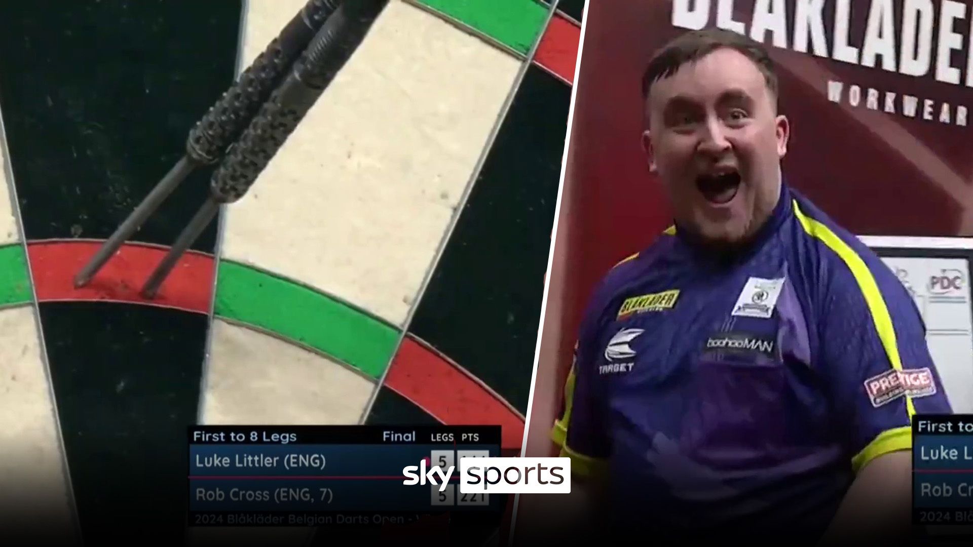 'What have we just witnessed?!' | Littler hits nine-darter in European Tour final!