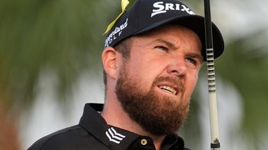 Shane Lowry reacts to his shot from the fourth tee during the final round of the Cognizant Classic golf tournament, Sunday, March 3, 2024, in Palm Beach Gardens, Fla. (AP Photo/Marta Lavandier)