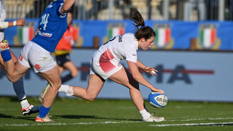 Helena Rowland also darted and stepped through to score, as England ran riot in the second half 