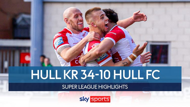 Highlights of the Super League derby match between Hull KR and Hull FC. 