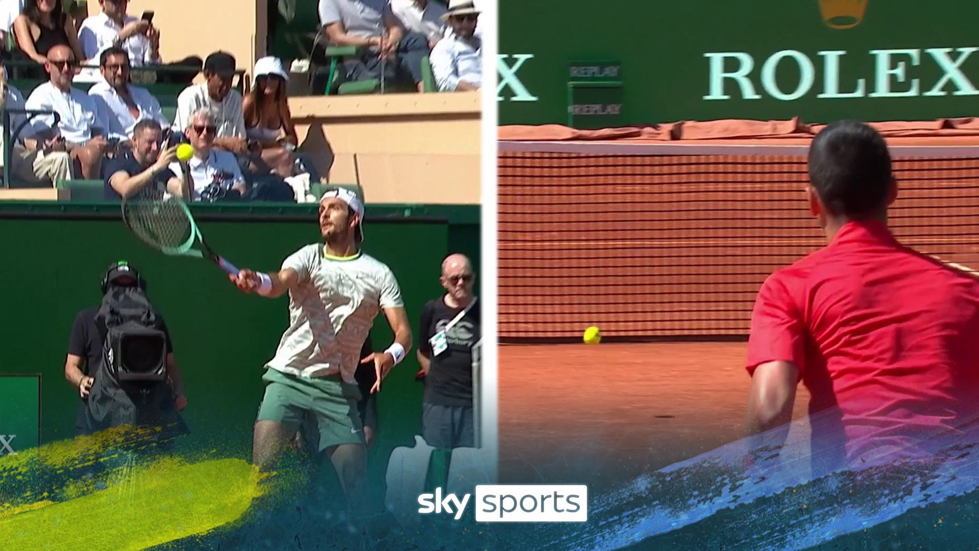 'He's putting on a show!' | Musetti's wonderful drop shot against Djokovic