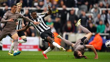Alexander Isak fires Newcastle in front against Spurs