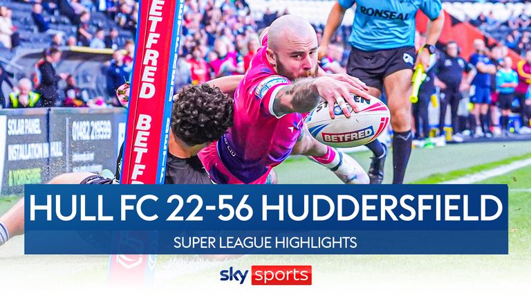 Highlights of the Super League match between Hull FC and Huddersfield Giants