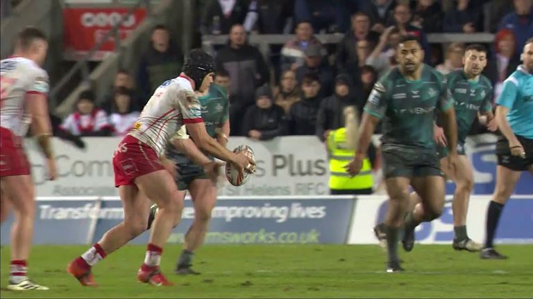 Jonny Lomax nails a last minute drop goal for St Helens to defeat Huddersfield Giants coming from 12-0 down in the Super League
